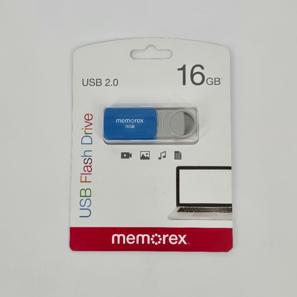 Memorex - USB 2.0 Flash Drive - 16GB - Blue - New