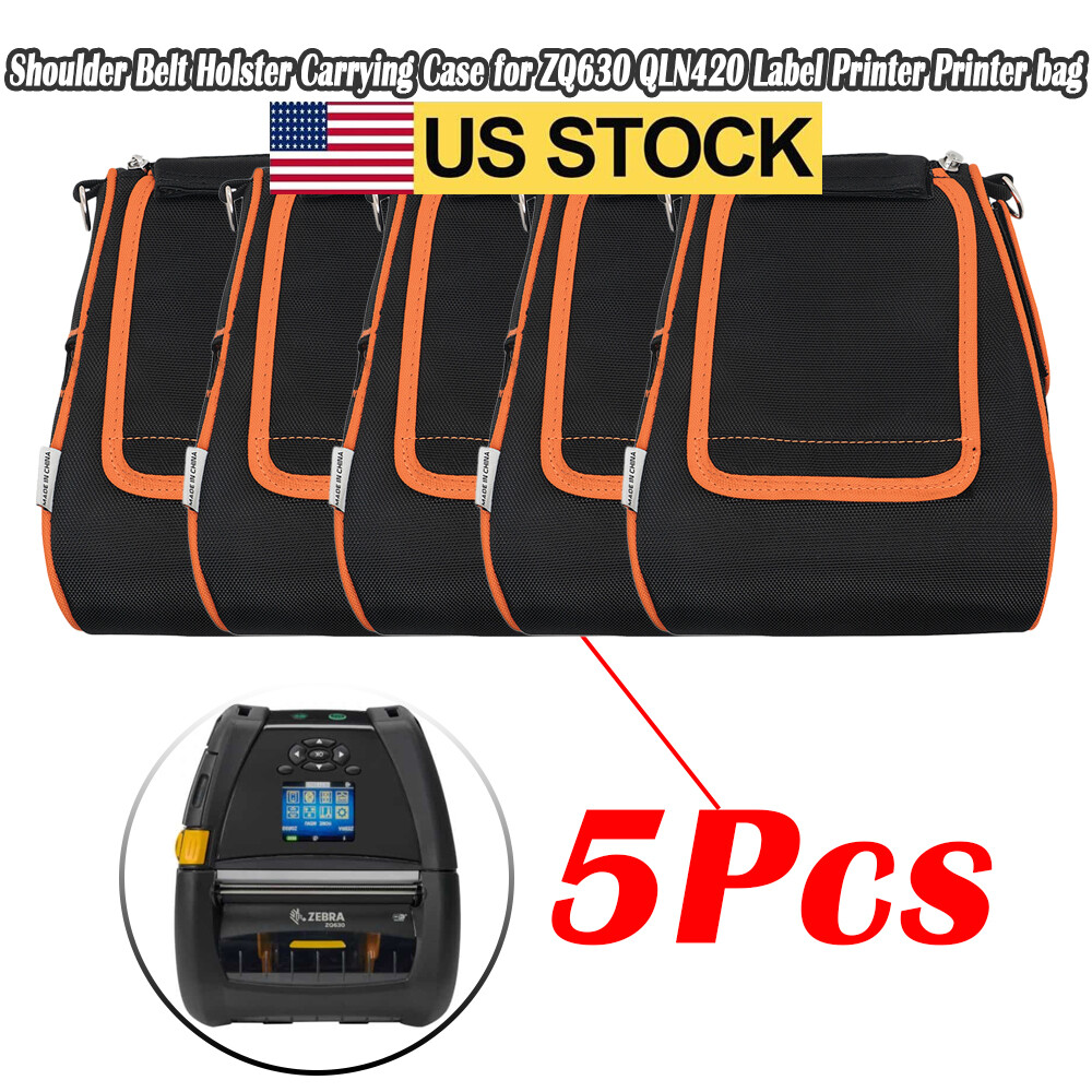 5PCS Shoulder Belt Holster Carrying Case for ZQ630 QLN420 Label Printer bag
