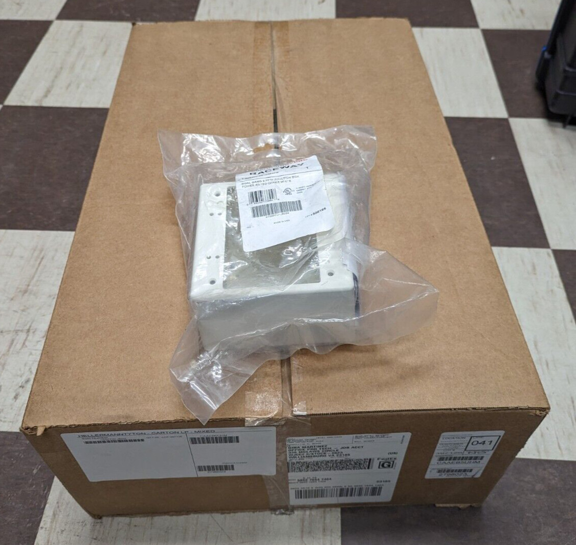 [Box of 25] HellermannTyton TSRPFW-JBD2 Dual-Gang Deep Junction Box Office White