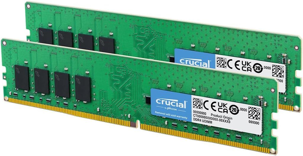 Crucial RAM 32GB Kit (2x16GB) DDR4 3200MHz CL22 Desktop Memory CT2K16G4DFRA32A