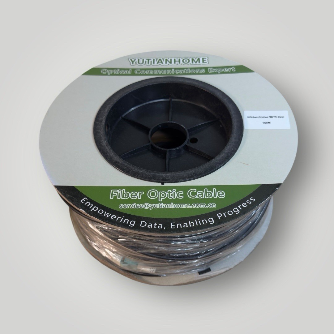 500ft/150m LC to LC Outdoor Armored Fiber Optic Cable - OD 5mm Industrial TPU