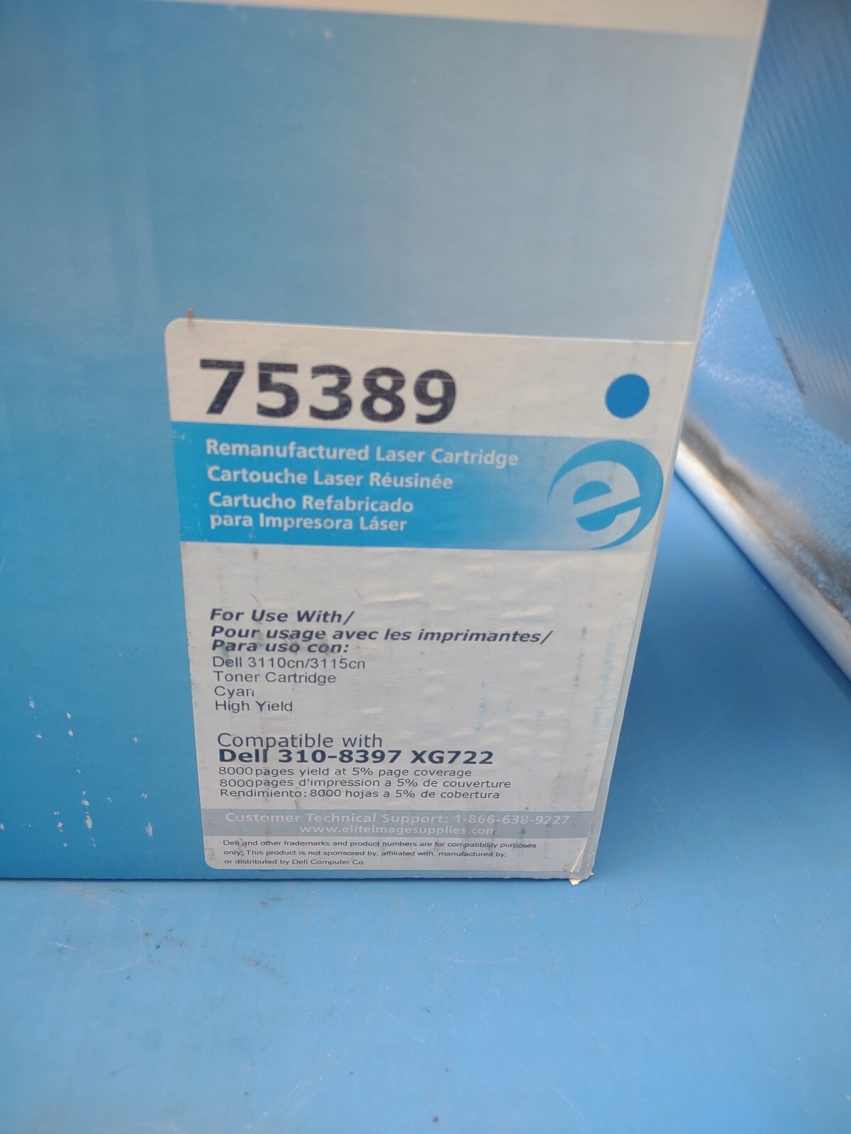 Elite Image Premium Laser Toner Cartridge 75389 Dell 3110cn Cyan High Yield
