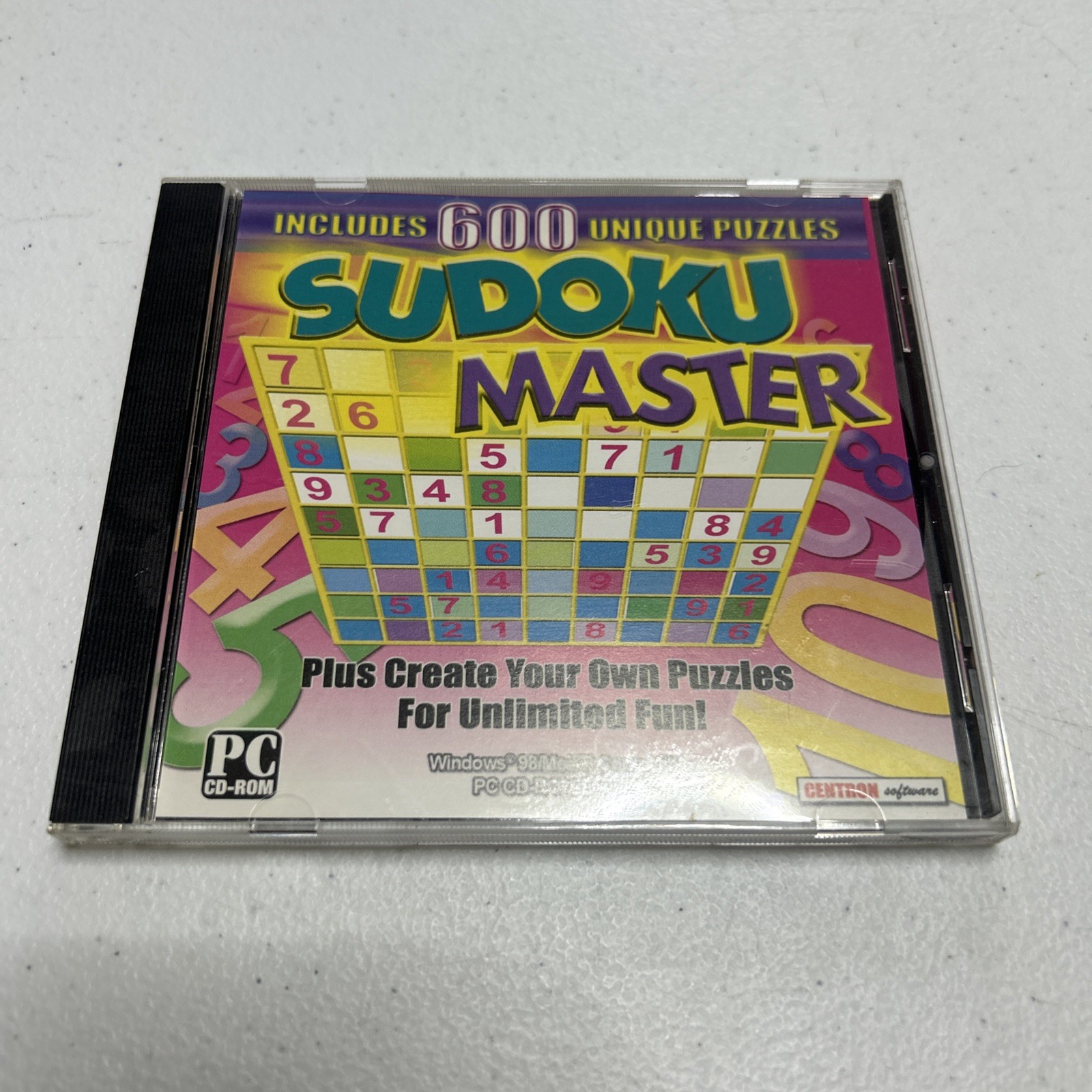 Sudoku Master PC CD ROM 600 Unique Puzzles