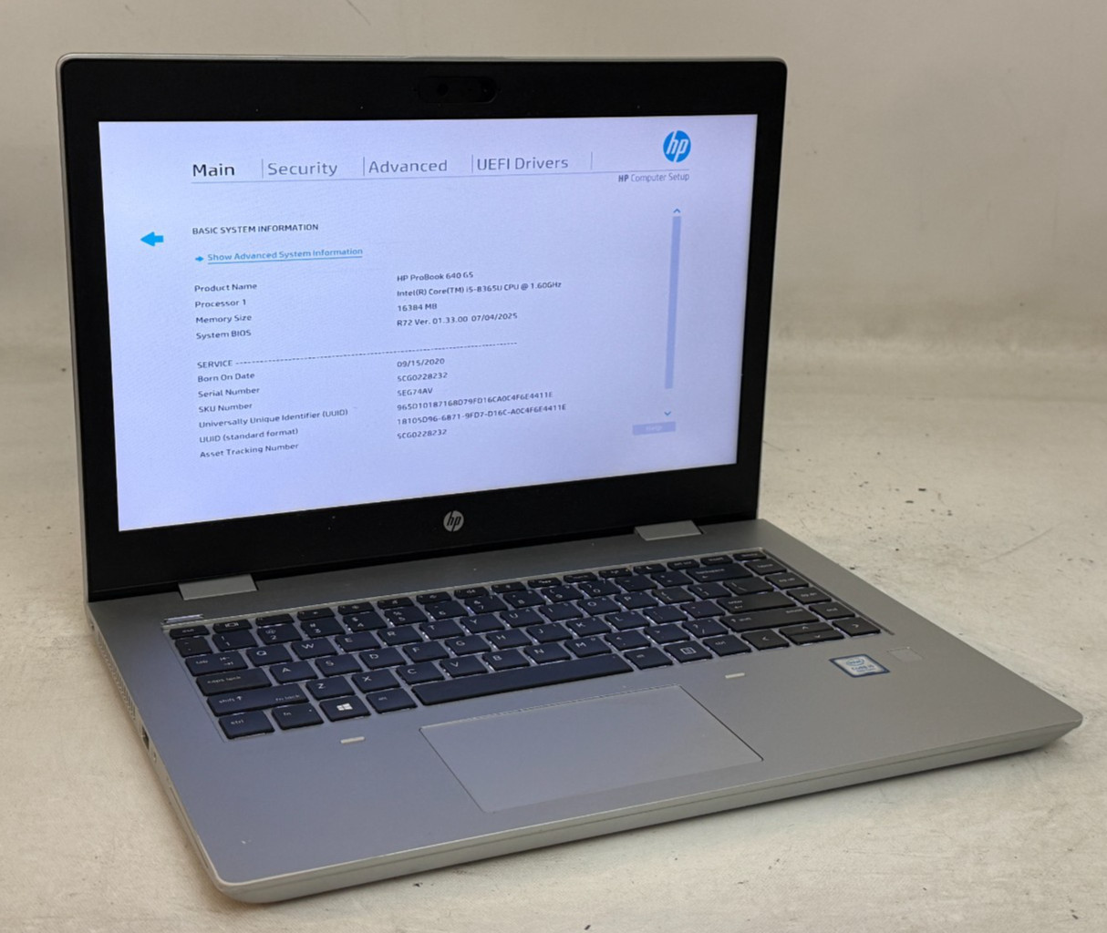 HP ProBook 640 G5 14" (i5-8365u - 16GB RAM - 256GB SSD - Win11Home)