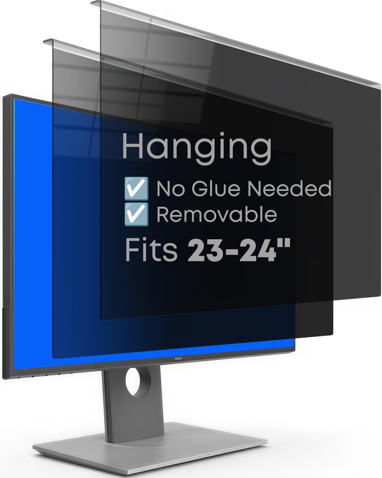 2-Pack 24 Inch Hanging Privacy Screen Protector for Monitor (Fits 23-24 Inch ...