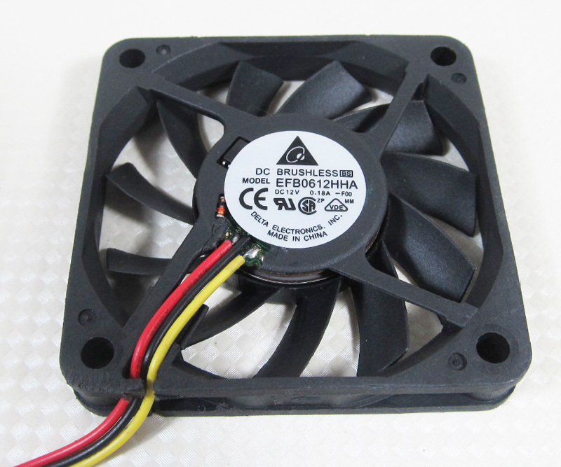 1x Delta EFB0612HHA 60x60x10mm 60mm 6010 12V 0.18A DC Cooling Fan 3pin Connector