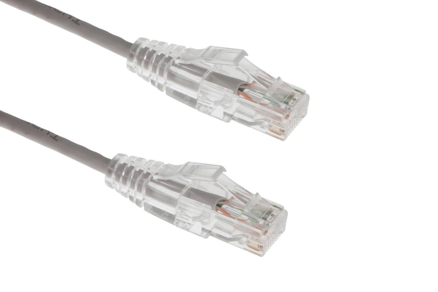 Cat6A Slim Snagless Ethernet Patch Cable, 10 ft, Gray