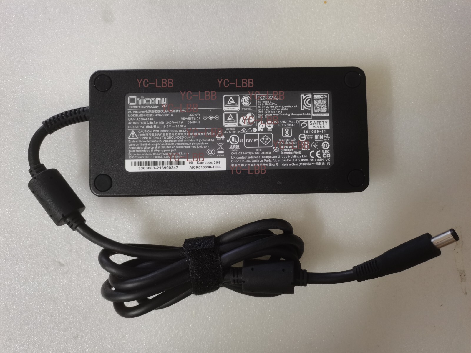 For Intel NUC 12 NUC12SNKi72VA Mini PC A20-330P1A 7.4mm 330W 19.5V16.92A Genuine