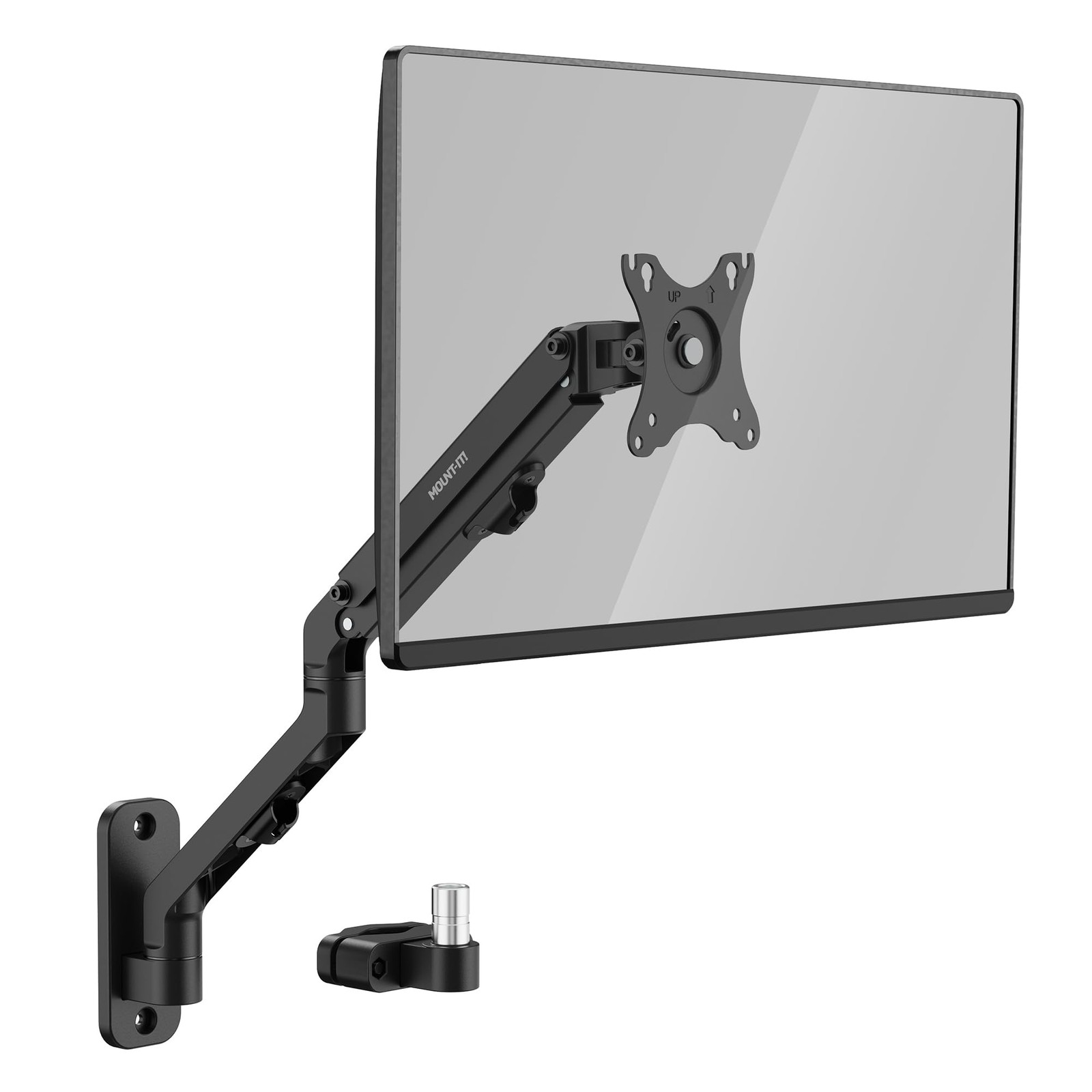 Mount-It Single Monitor Wall Mount & Pole Mount, Full Motion 17-32"