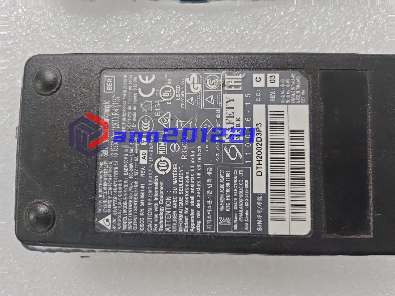 1PCS Delta EADP-60MB B 341-0501-01 12v 5A Power Supply Adapter Charger