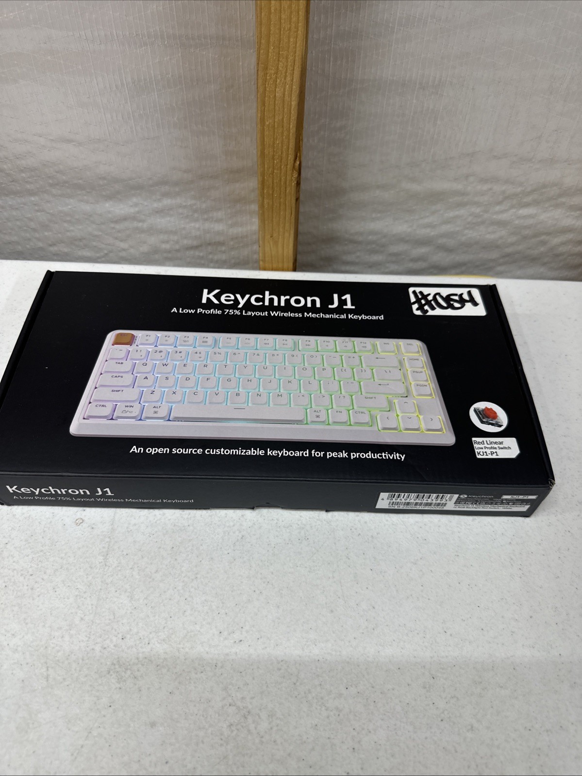 Keychron J1 Low Profile Wireless Mechanical Keyboard, 2.4 GHz Bluetooth QMK 75%