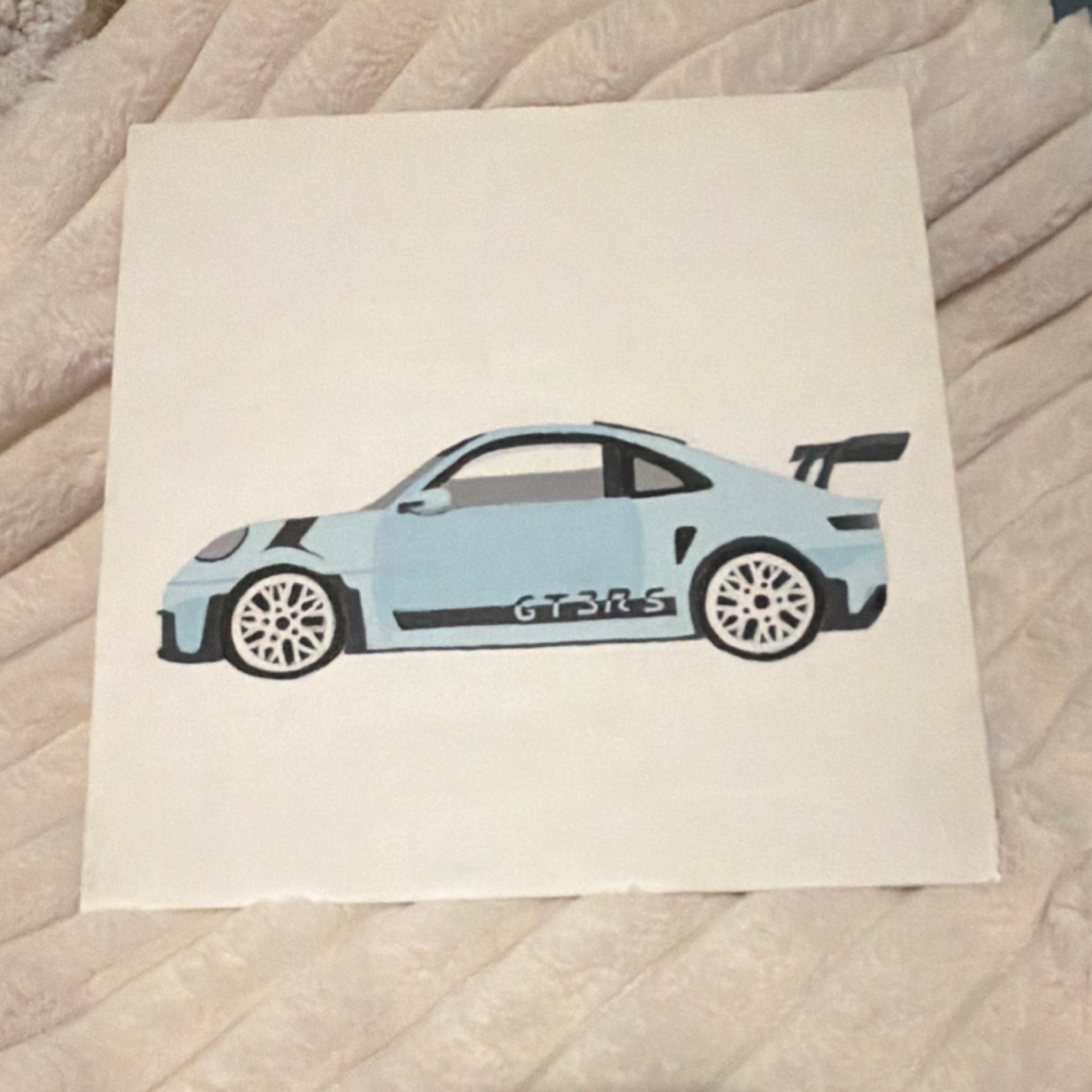 Porsche GT3 RS Car Graphic acrylic painting 