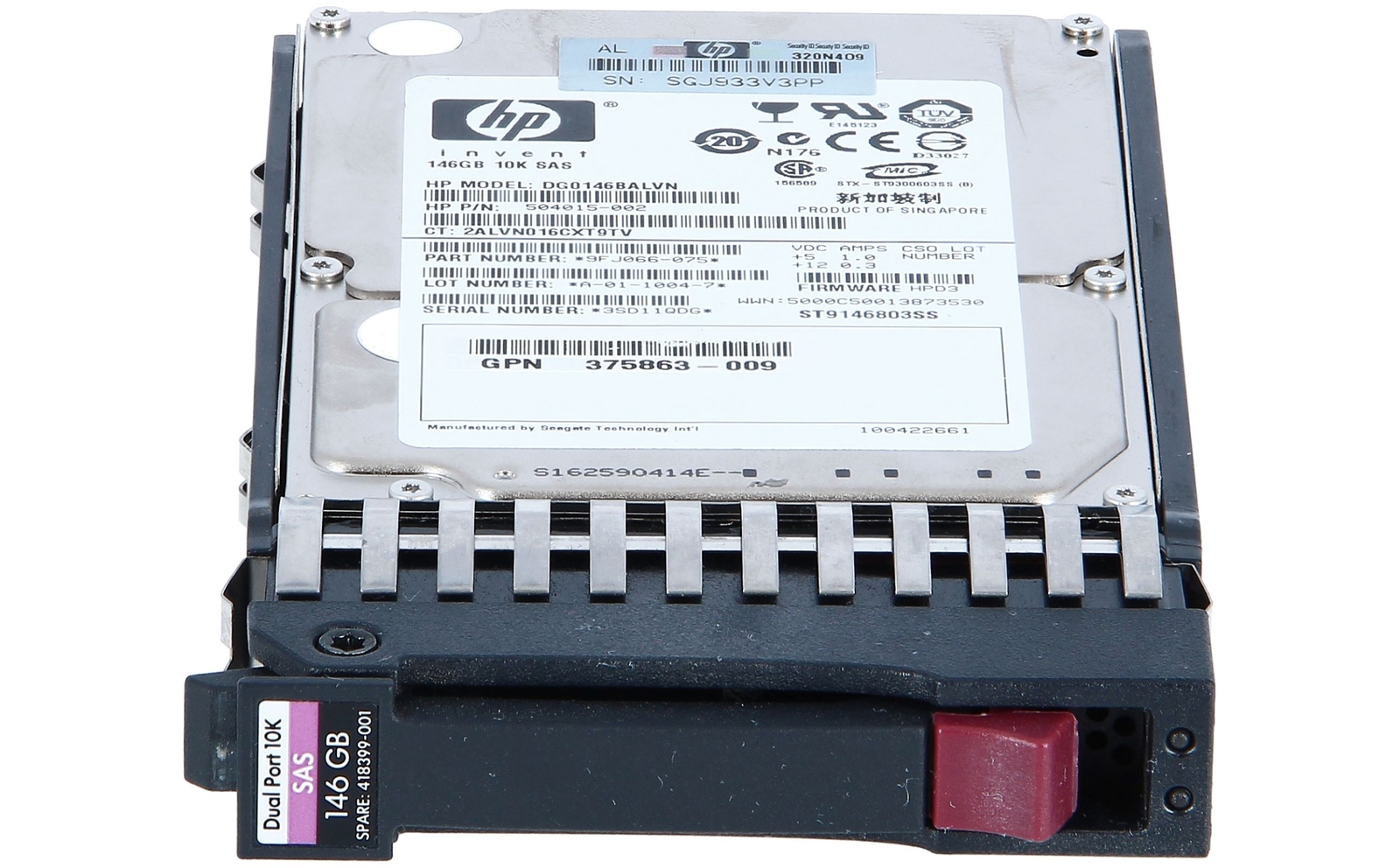 HP 146GB 10K SAS 2.5 DP Hard Drive 418367-B21 418399-001 459512-002 518194-001