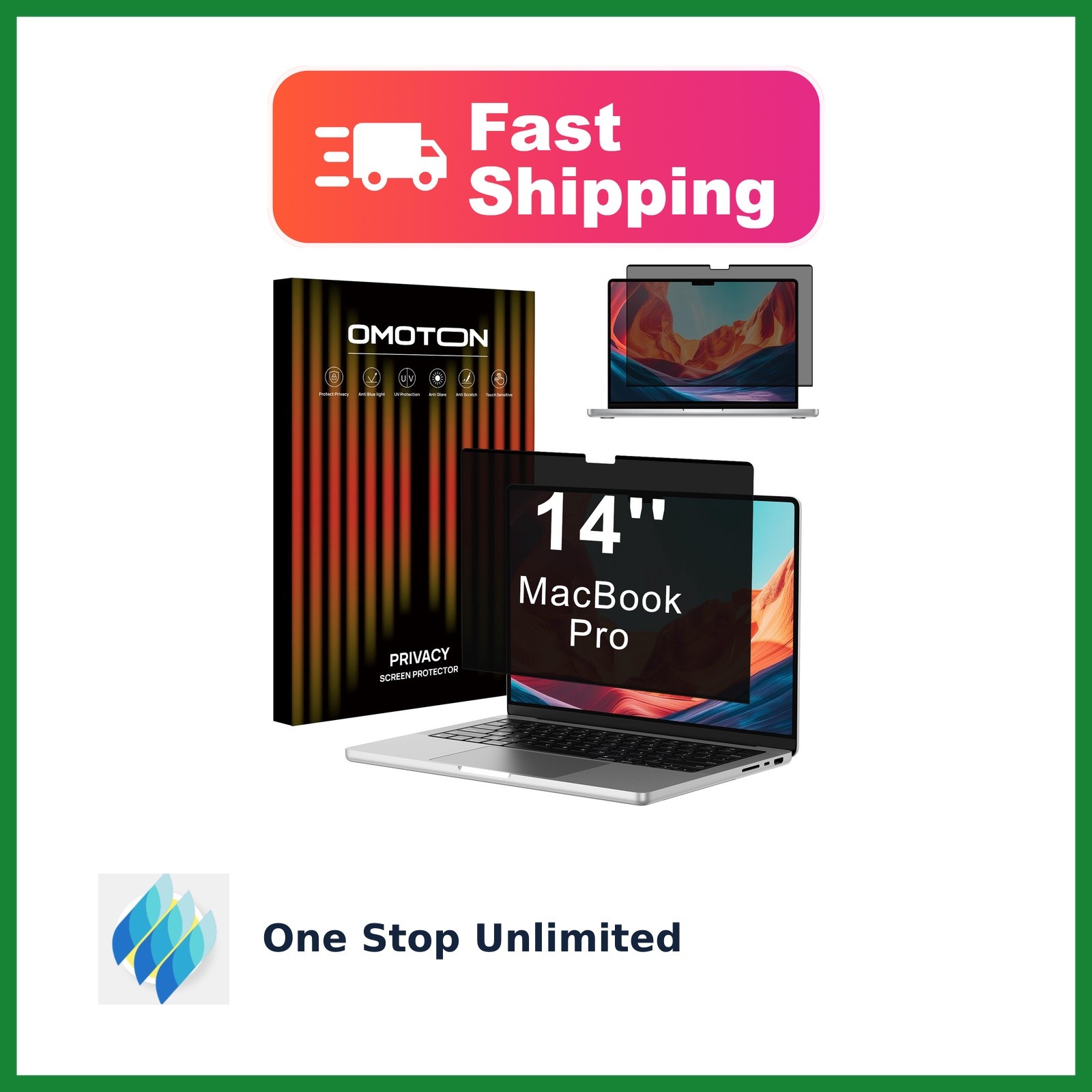 OMOTON Magnetic Privacy Screen for MacBook Pro, MacBook Pro 14 Inch