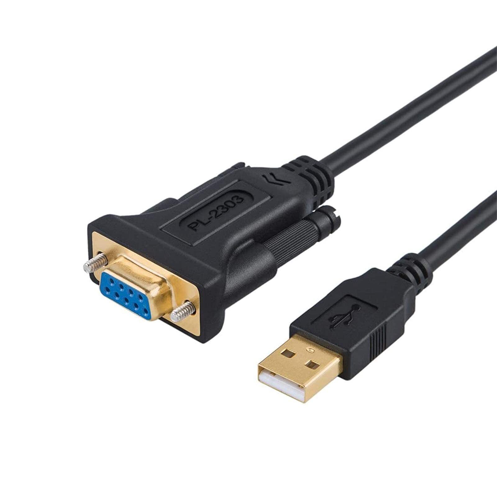 	USB to RS232 Adapter with PL2303 Chipset 6.6Ft USB 2.0 Male to RS232 Female ...