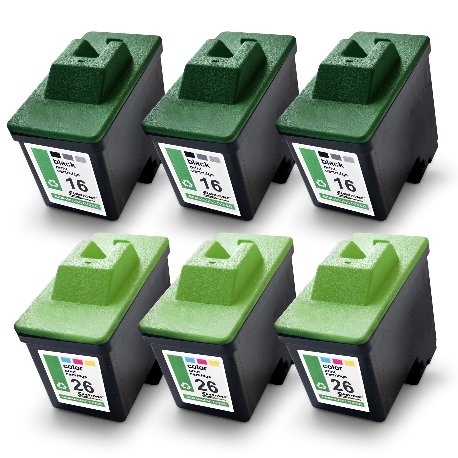 6x Cartridge 3+3 for Lexmark Z-24 Z-605 X-1190 Z-514 Z-511 Z-615 X-75 Print Trio