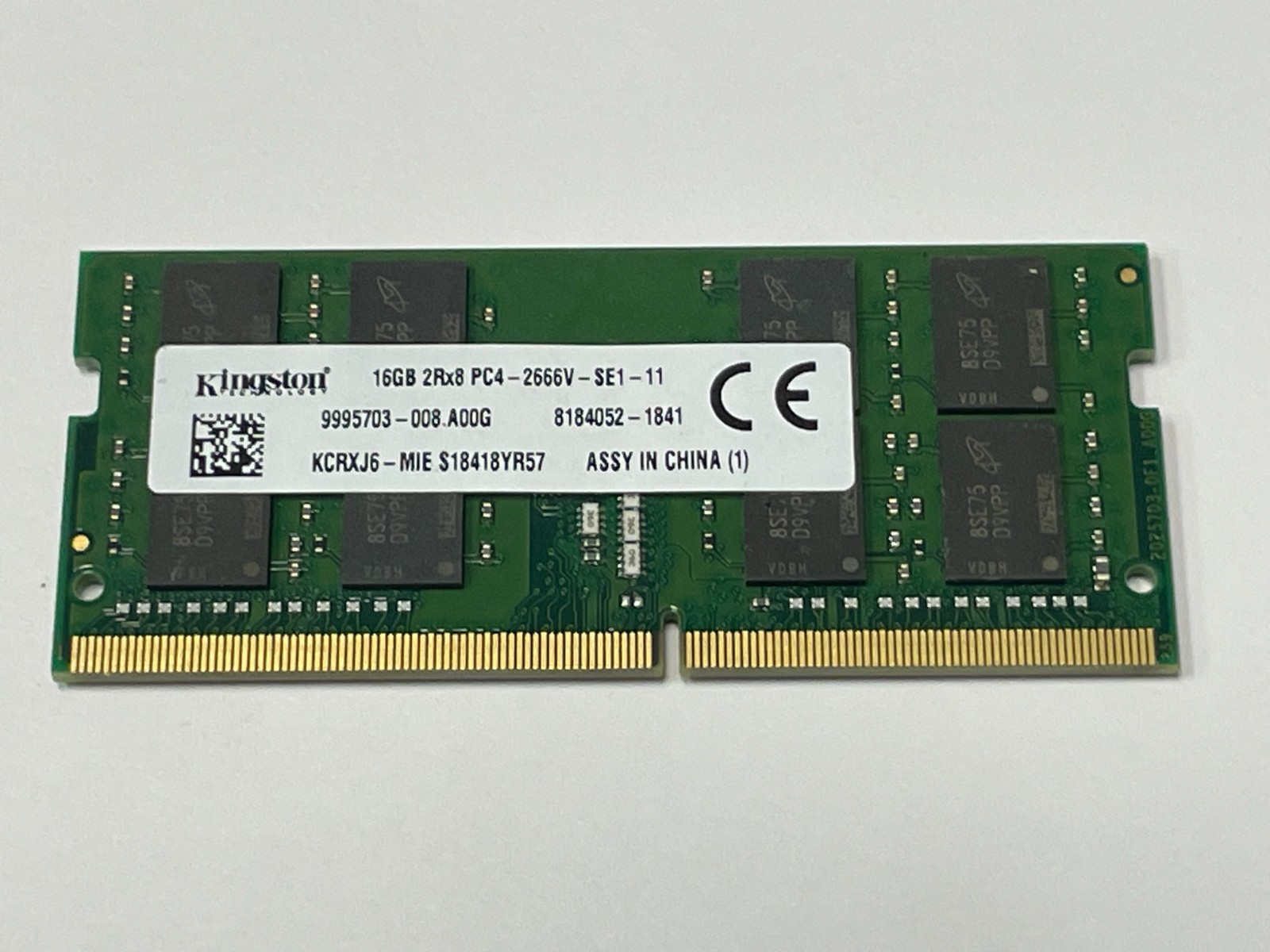 Kingston 16GB (1 Stick) 2Rx8 PC4-21300 DDR4 2666V SODIMM Memory KCRXJ6-MIE