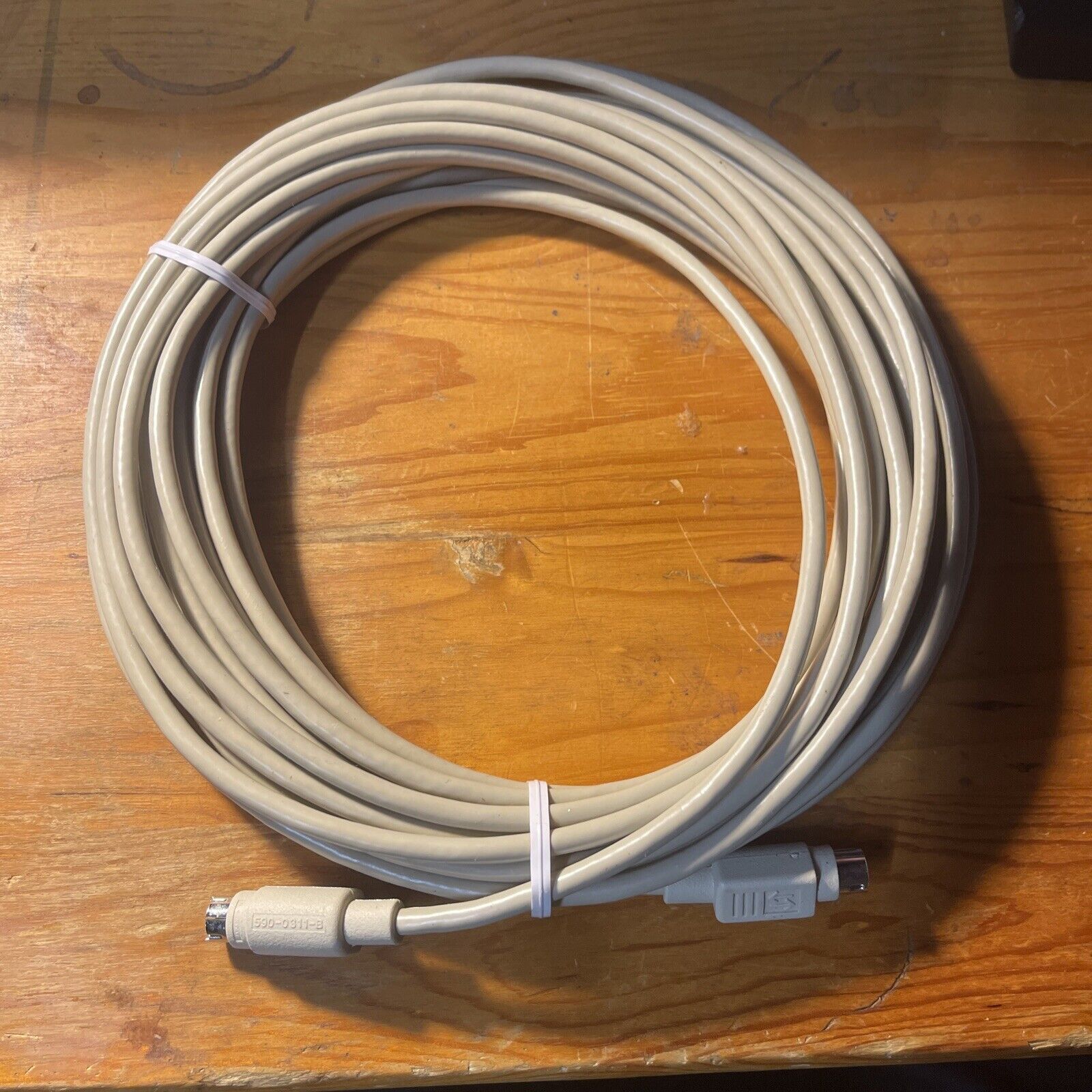 Genuine Apple Macintosh AppleTalk Localtalk Cable 3-Pin Mini DIN 590-0311-B 34’
