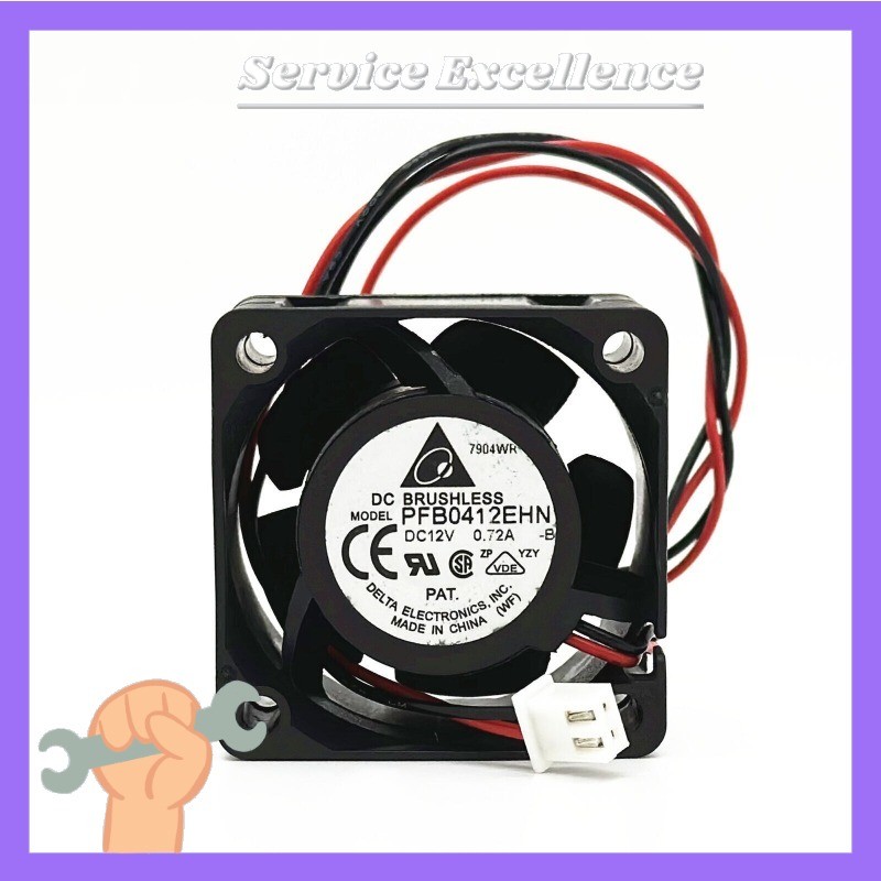 1X Delta 4028 12V 0.72A PFB0412EHN-B Double Ball Cooling Fan 2-PIN Fast Deliver#