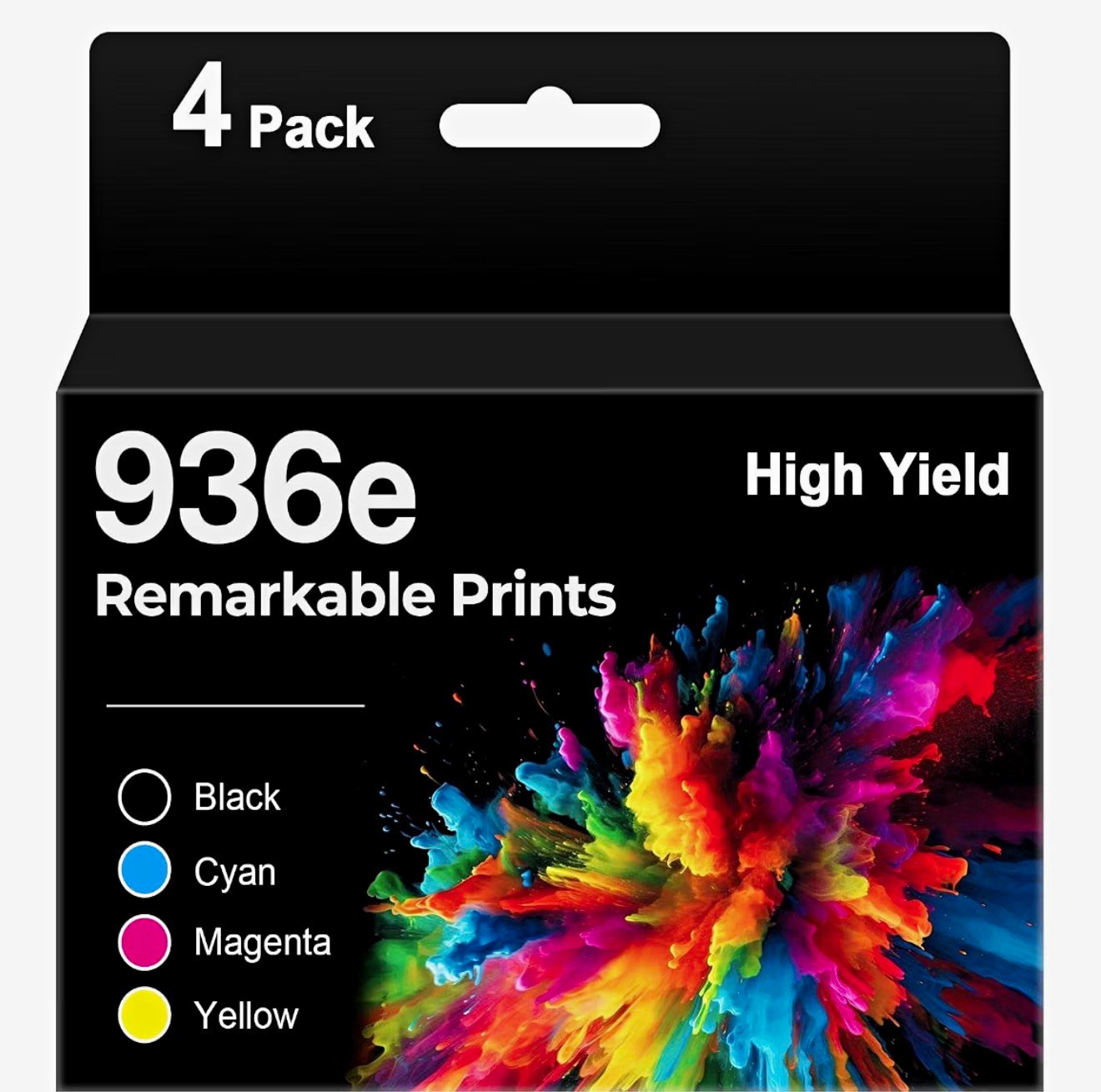 936e High Yield Compatible Ink Cartridge 4-Pack BK/C/M/Y for HP OfficeJet Pro