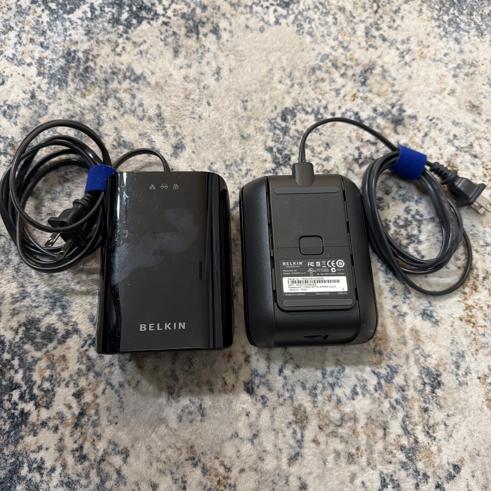 BELKIN F5D4074-S v1 200mb Powerline HD Network Ethernet Adapters - 2