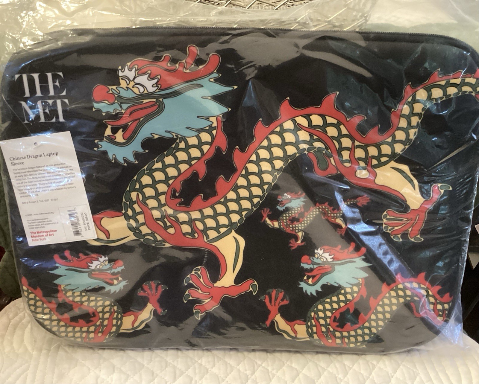 Limited Edition Metropolitan Museum Of Art Chinese Dragon Laptop Sleeve - NWT