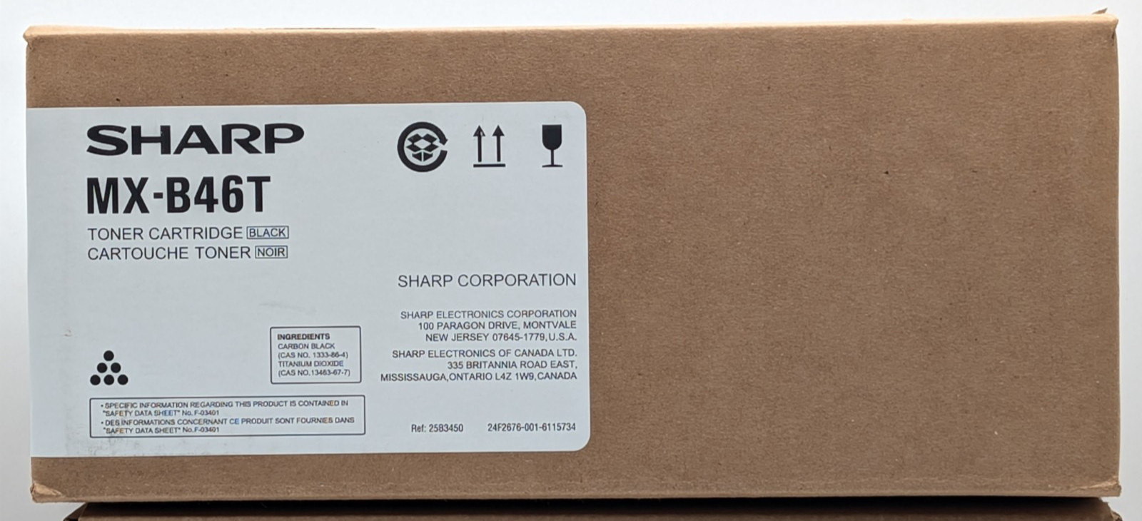 Genuine Sharp MX-B46T Black Toner Cartridge OEM For MX-B467F and MX-B467P Sealed