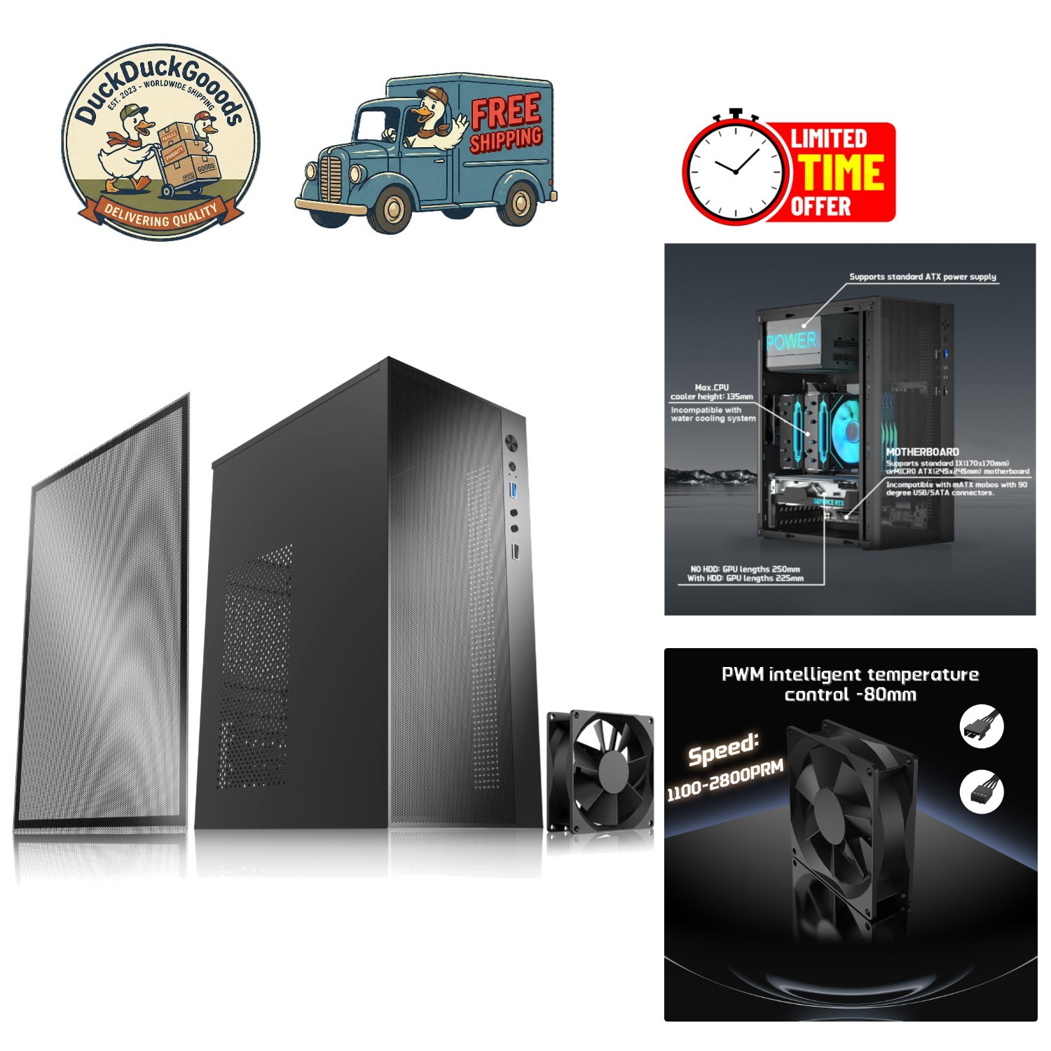 Gaming Ready Micro ATX & Mini ITX Case - Enhanced Airflow, Dust Filter & USB 3.0