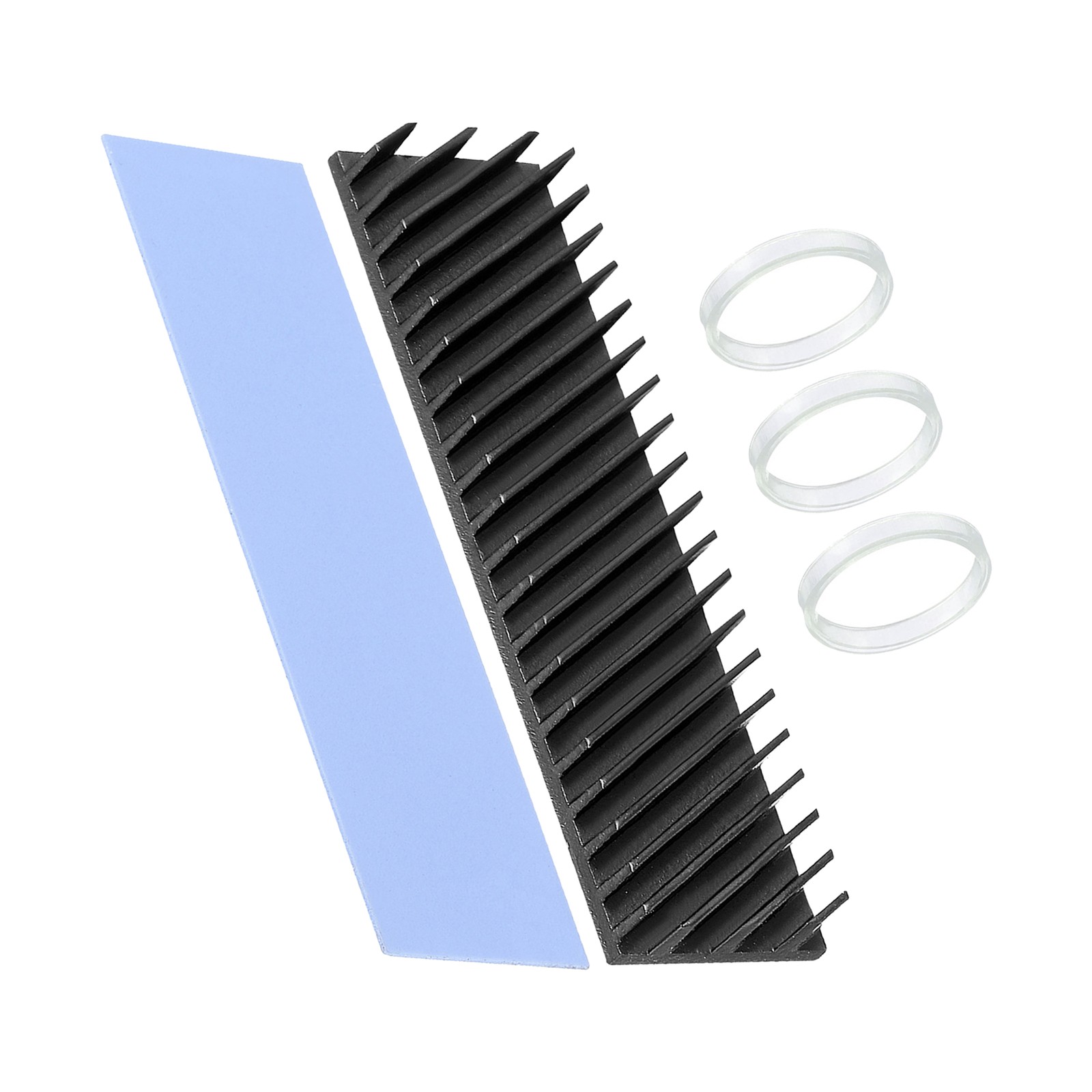 70x20x6mm Copper Heatsink Rubber Ring M.2 SSD Cooler w Thermal Pad , 1Set