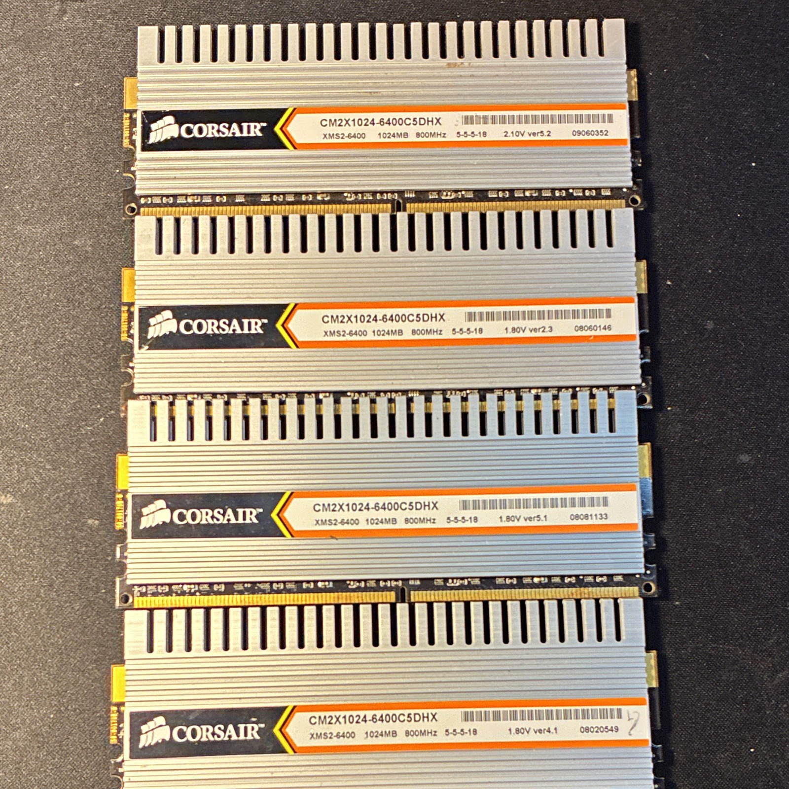 Corsair XMS2-6400 4GB (4x1GB) PC2-6400 DDR2-800 240-Pin DIMM