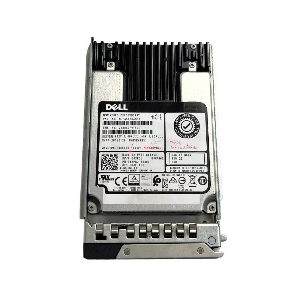 43PCJ DELL 480GB SAS 12Gbps Mixed Use 2.5'' Internal SSD 043PCJ PX05SVB048Y