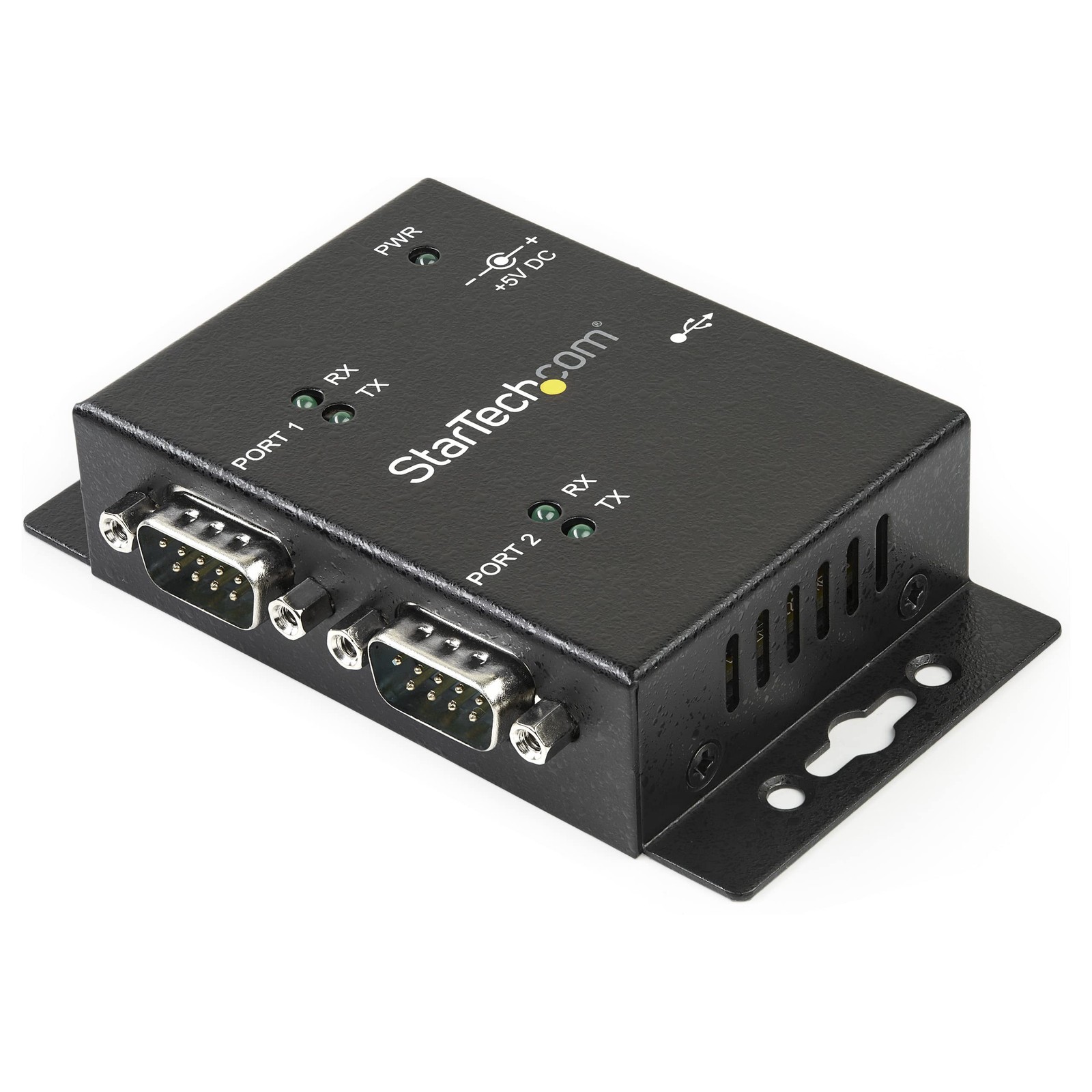 StarTech.com USB to Serial Adapter - 2 Port - Wall Mount - Din Rail Clips - Indu