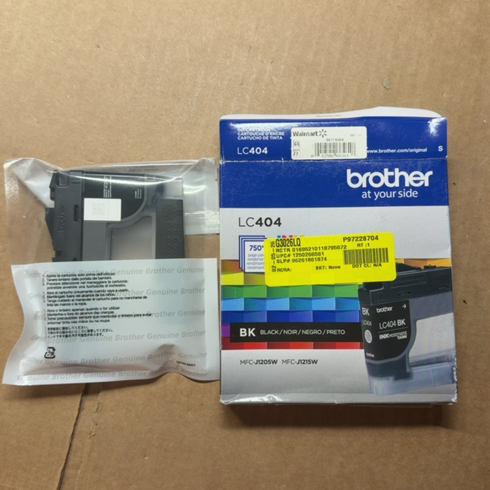 Brother Genuine LC404BK Black Ink Cartridge for Brother INKvestment Tank 750pg