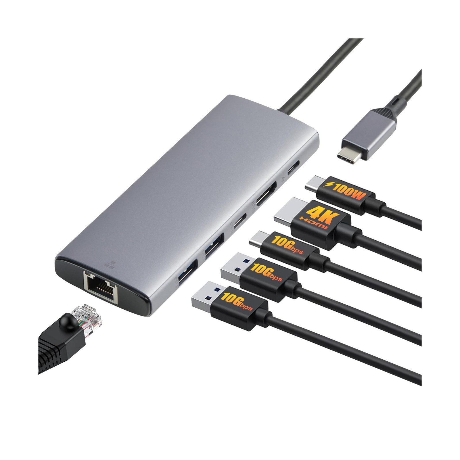 Amazon Basics 6-in-1 USB-C 3.2 (10G) Hub, Multiport Adapter wit... FAST USA SHIP