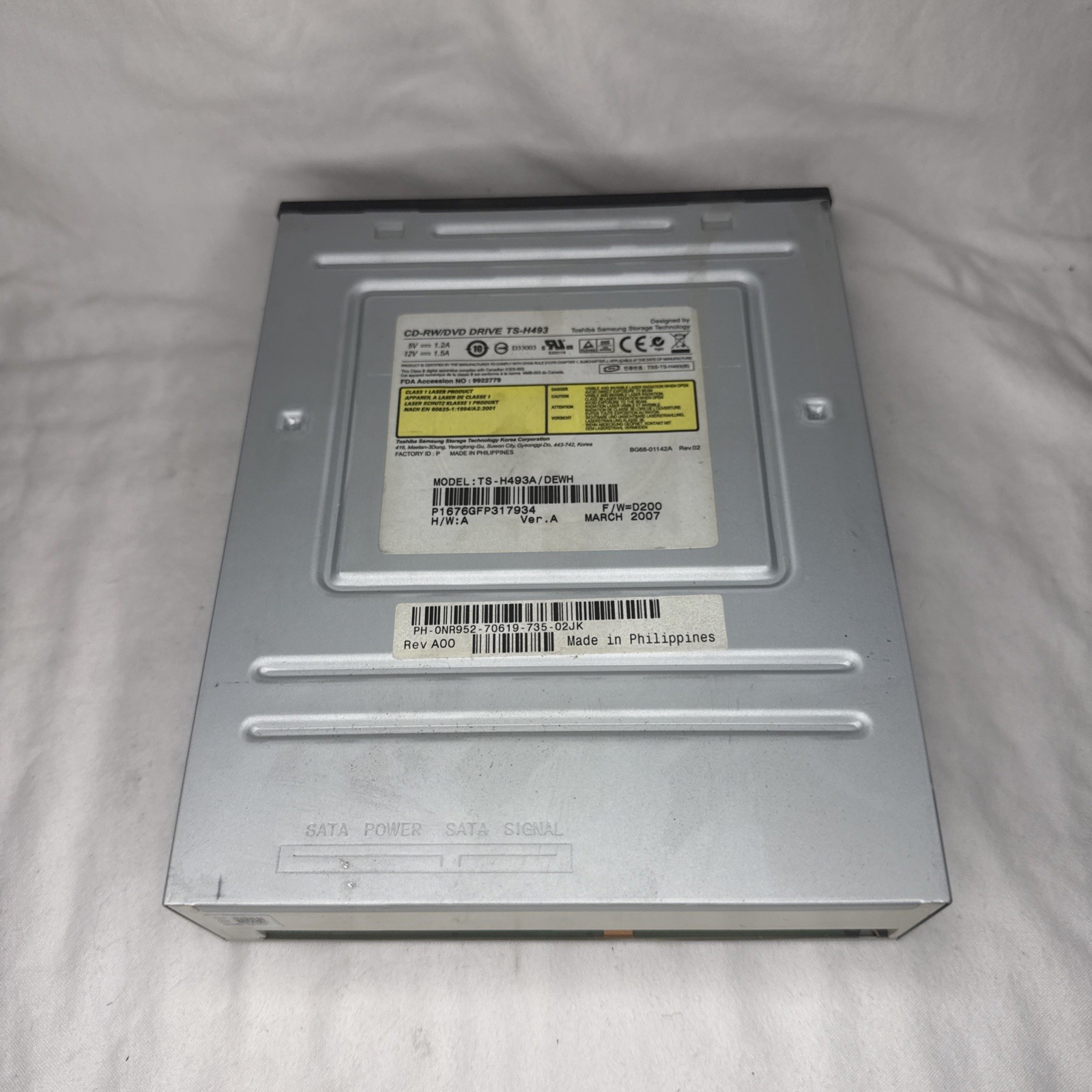 Toshiba CD-RW DVD Drive TS-H493A DEWH