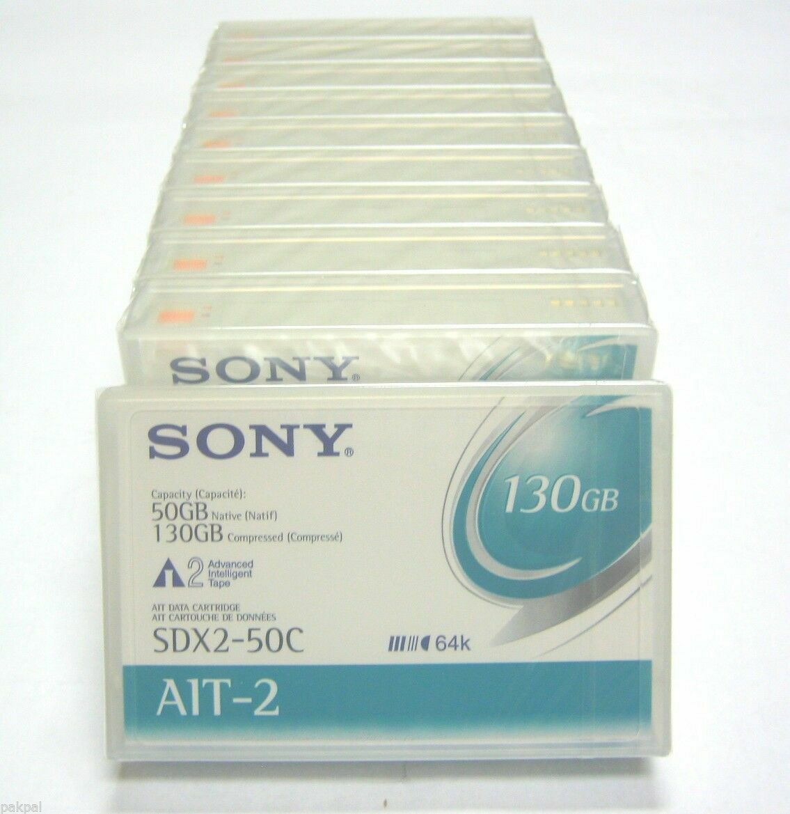 2 PCS NEW Sony SDX2-50C 50GB/130GB AIT-2 DATA CARTRIDGE, 
