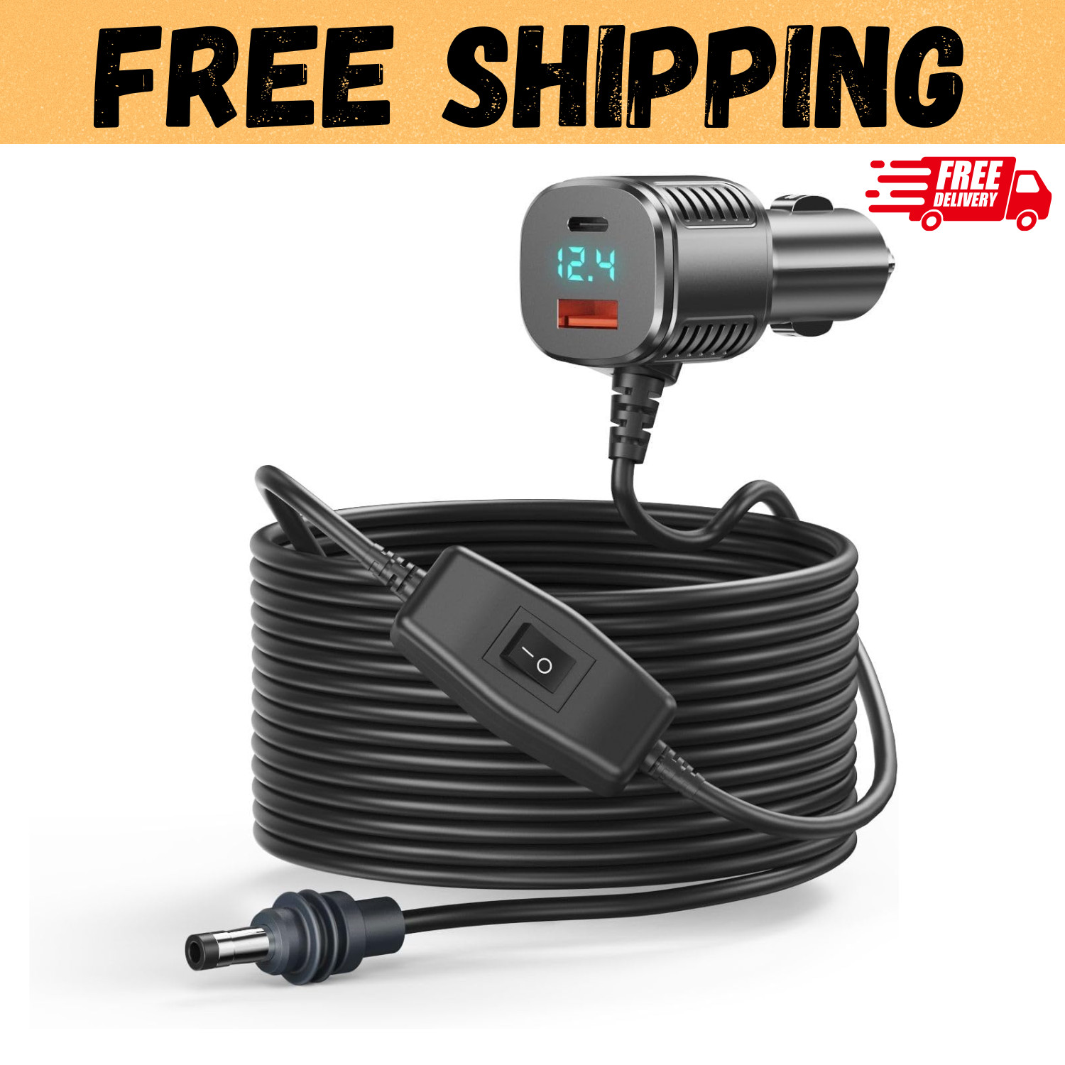 Starlink Mini Cable, 3 in 1 Starlink Mini Car Charger DC Power Cable+ Cigarette