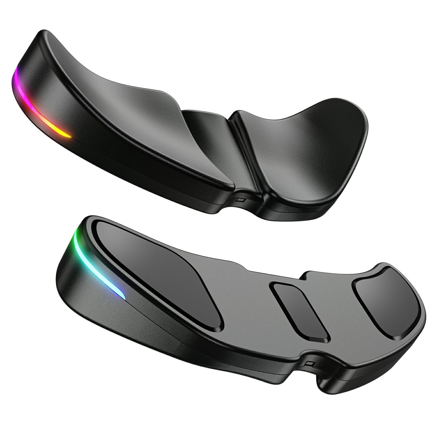 HornsX1 Right Handed RGB Gliding Palm Rest Mouse Wrist Pad Black 1 PCS
