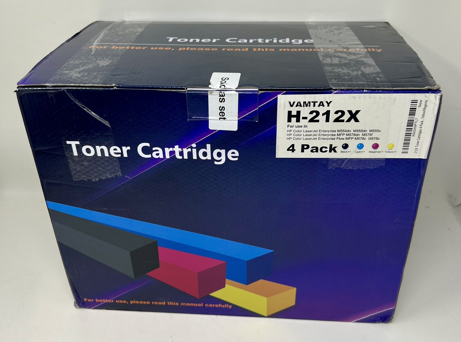 HP 212X VAMTAY H-212X Toner Cartridges (4 Pack) Black Cyan Magenta Yellow