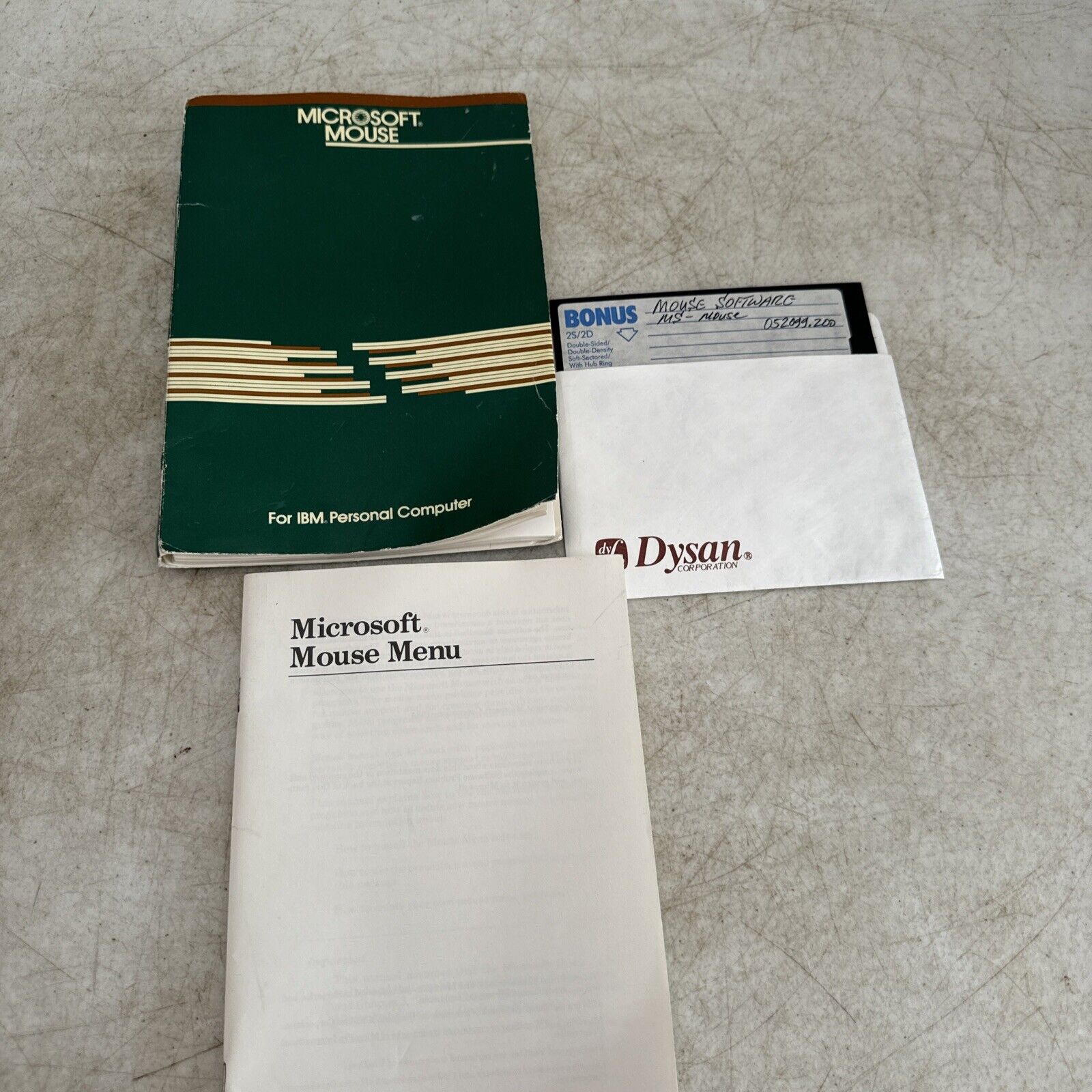 Vintage Microsoft Mouse Manual For IBM 1983 W/ Disk