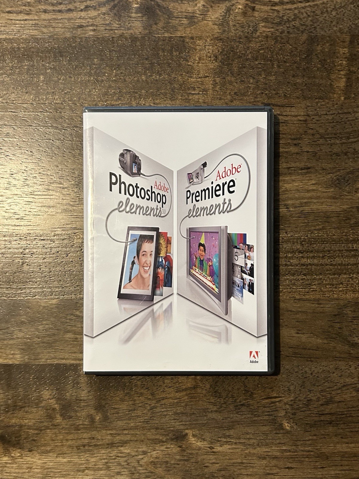 2004 3-CD Adobe Photoshop Elements 3.0 and Adobe Premiere Elements BUNDLE for XP