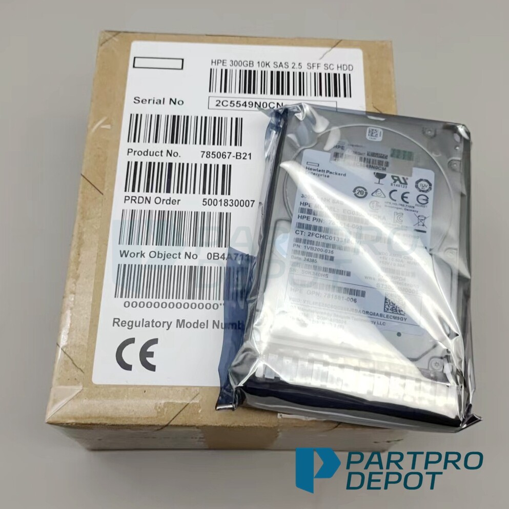 New HPE 300GB 12G SAS 10K SFF 2.5" SC HDD 785067-B21 785410-001 768788-001