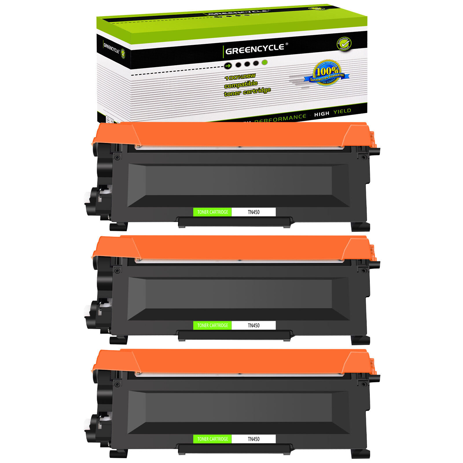 3PK TN450 Toner Cartridges Compatible with Brother DCP-7065DN MFC-7860DW TN-450