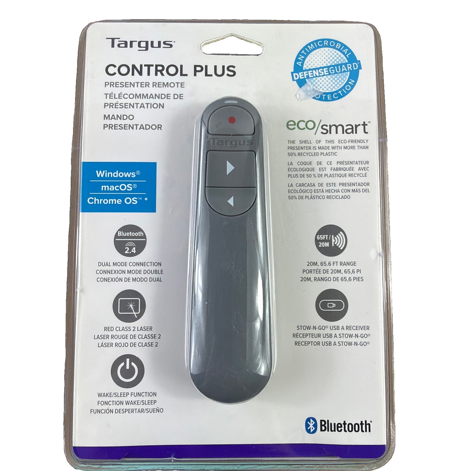 Targus Control Plus Dual Mode Antimicrobial - Eco/Smart Laser Presenter