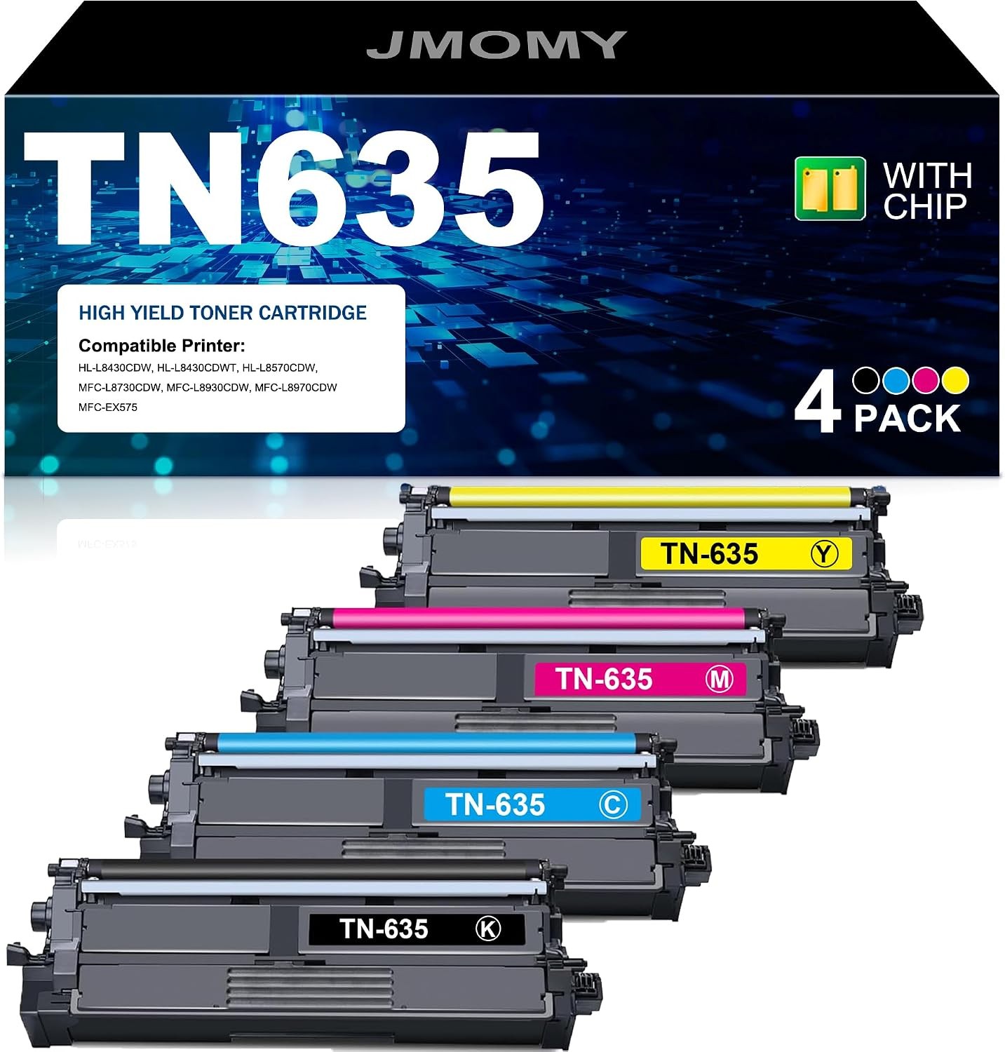 TN635 Toner Cartridge for Brother MFC-L8930CDW/HL-L8430CDW & MFC-EX575 Series
