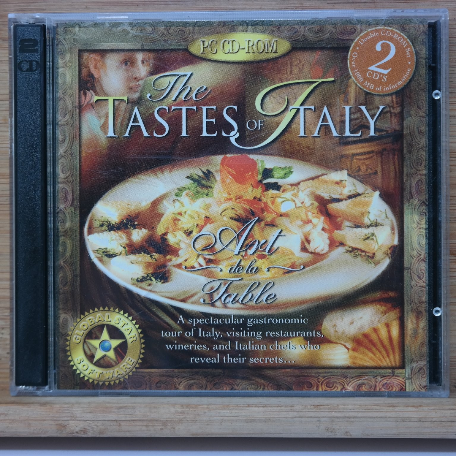 The Tastes of Italy Art de la Table PC Cd-rom Global Star Software 2-Disc Set