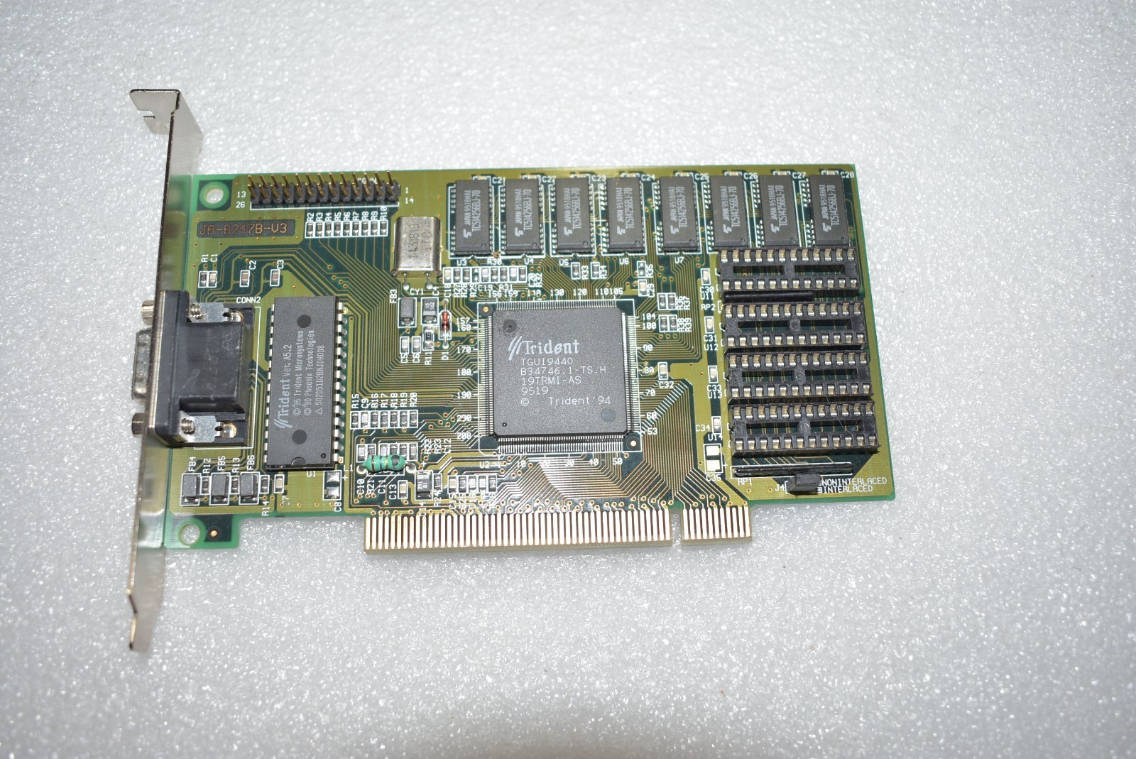JATON TRIDENT TVGA94PCI TGUI9440 1MB PCI VGA VIDEO GRAPHICS CARD ADAPTER