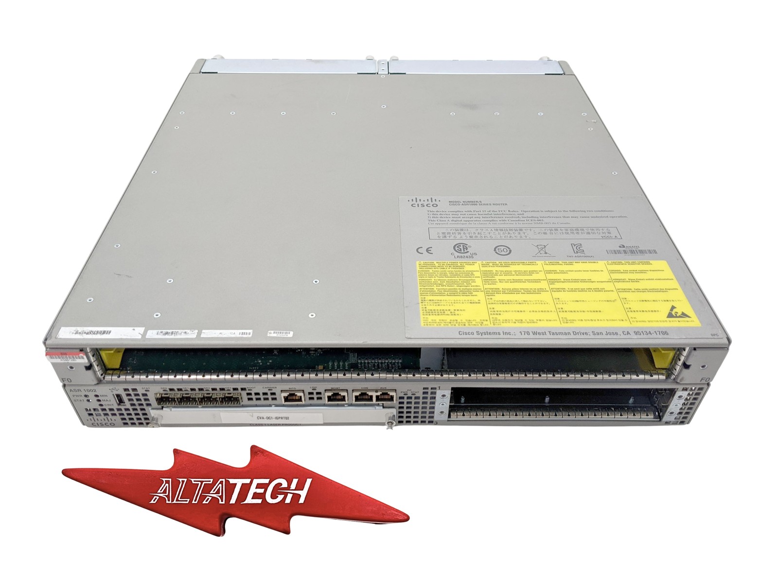 Cisco ASR 1000 Series 4x 1Gbps SFP Aggregated Services Router Chassis ASR1002