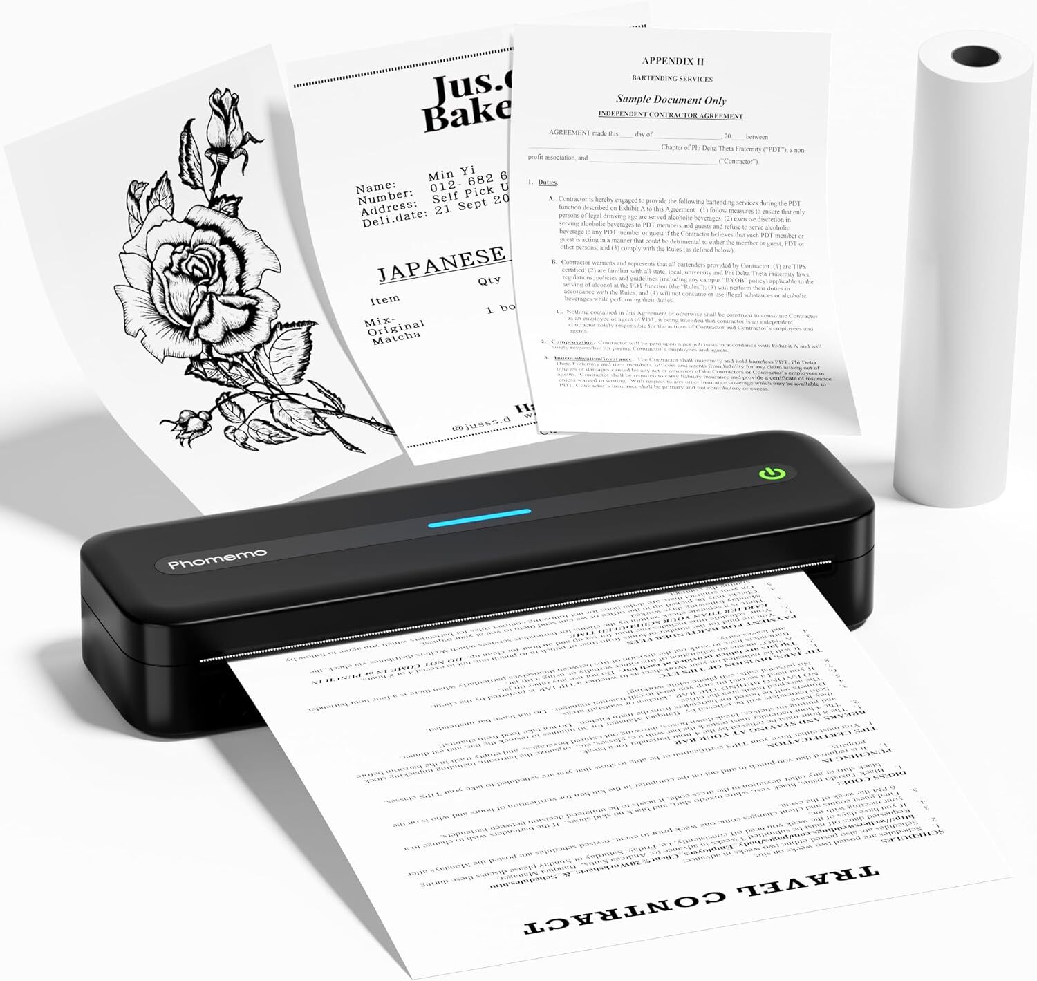 Phomemo M832 Printer Portable Wireless Bluetooth Thermal Inkless Printer LOT