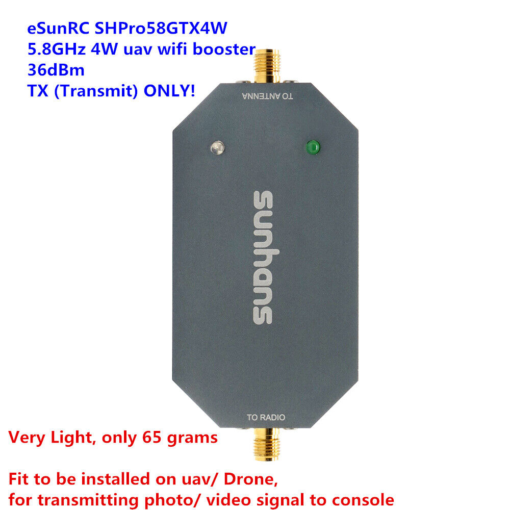 SUNHANS eSunRC 4000mW 5.0-5.8Ghz 36dBm WiFi Signal Booster for uav drone only TX